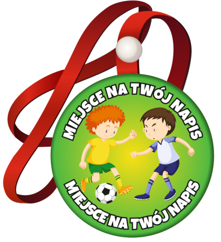 Medal na tasiemce: "Piłka nożna (chłopcy)" + twój napis
