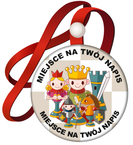 Medal na tasiemce: "Szachowy" (wzór 1) + nadruk