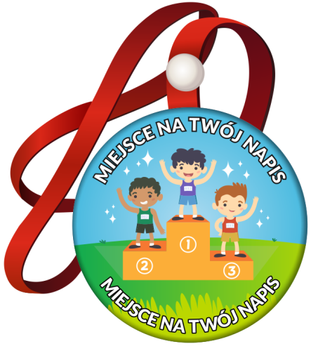 Medal na tasiemce: "Dzieci na podium" + nadruk