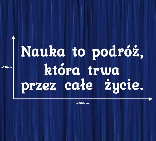 Dekoracja cytat - wzór 1 (DUŻE WYCIĘTE LITERY)