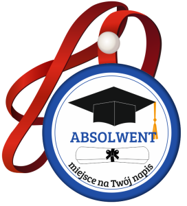 Medal na tasiemce: "Absolwent Przedszkola" (wzór 3)  + nadruk