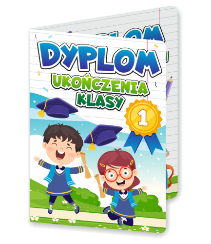 Dyplom: Ukończenia klasy 1 (składany, format A4)