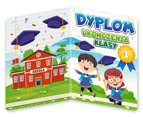 Dyplom: Ukończenia klasy 1 (składany, format A4)
