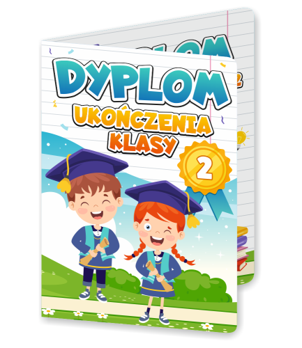 Dyplom: Ukończenia klasy 2 (składany, format A4)