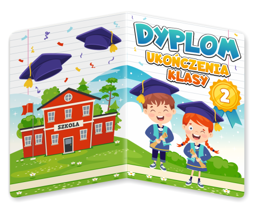 Dyplom: Ukończenia klasy 2 (składany, format A4)