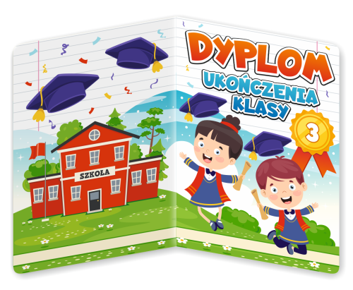 Dyplom: Ukończenia klasy 3 (składany, format A4)