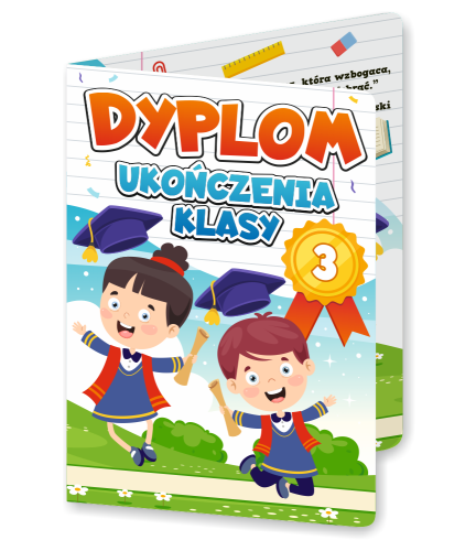 Dyplom: Ukończenia klasy 3 (składany, format A4)