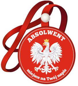 Medal na tasiemce: "Absolwent Przedszkola" (wzór 8)  + nadruk   