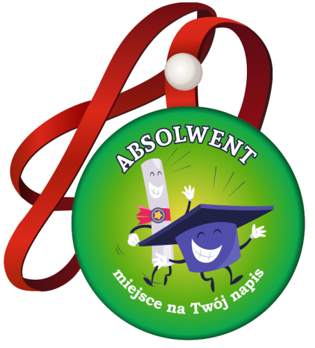 Medal na tasiemce: "Absolwent Przedszkola" (wzór 6) + nadruk