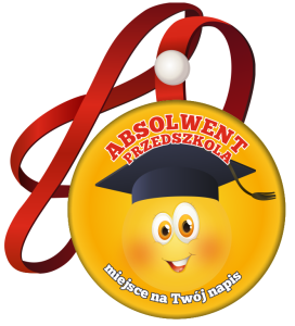 Medal na tasiemce: "Absolwent Przedszkola" (wzór 4)  + nadruk  