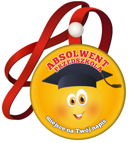 Medal na tasiemce: "Absolwent Przedszkola" (wzór 4) + nadruk