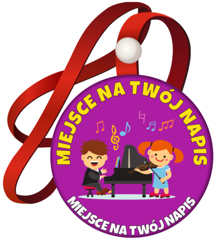 Medal na tasiemce: "Muzyczny 2" + nadruk