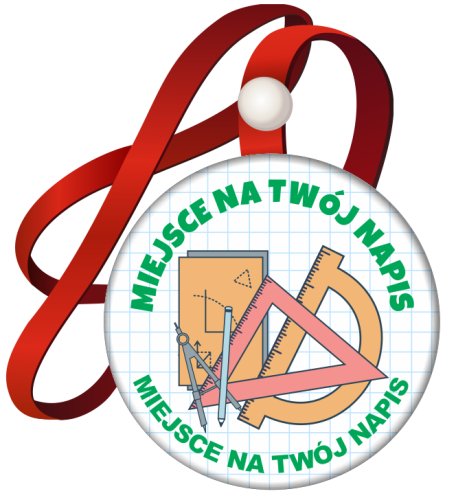 Medal na tasiemce: "Matematyka" + nadruk