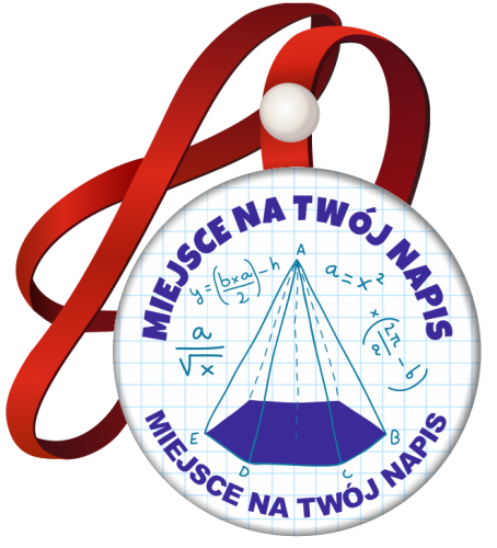Medal na tasiemce: "Matematyka" + nadruk