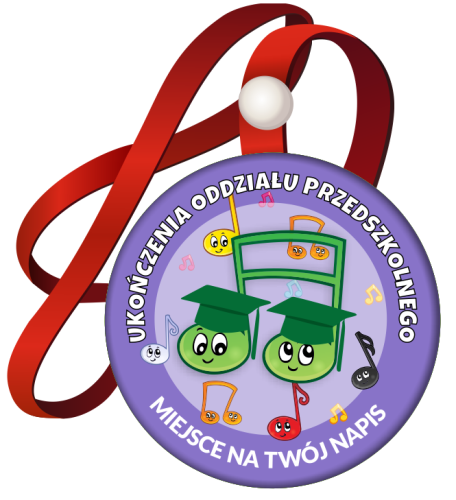 Medal na tasiemce: "Ukończenia Oddziału Przedszkolnego" (wzór 1) + nadruk