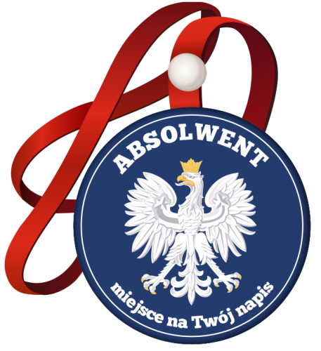 Medal na tasiemce: "Absolwent Przedszkola" (wzór 5) + nadruk