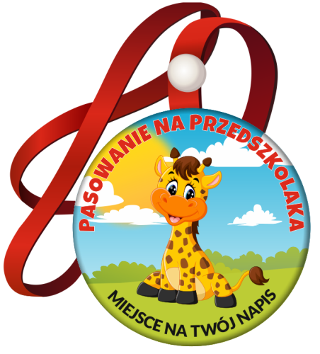 Medal: Pasowanie na Przedszkolaka (Żyrafa) + twój napis