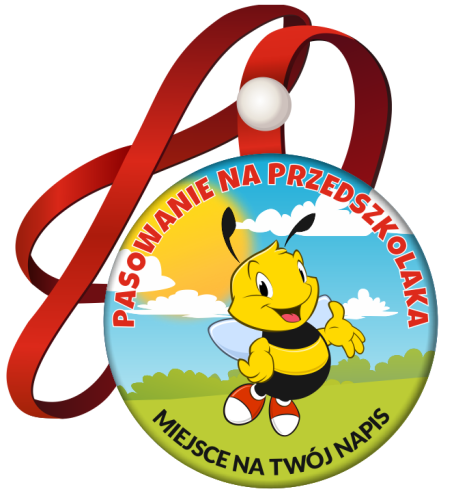 Medal: Pasowanie na Przedszkolaka (Pszczółka) + nazwa przedszkola
