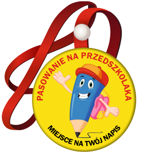 Medal: Pasowanie na Przedszkolaka (Ołówek) + nazwa przedszkola