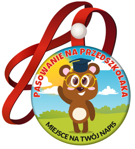 Medal: Pasowanie na Przedszkolaka (Miś) + twój napis