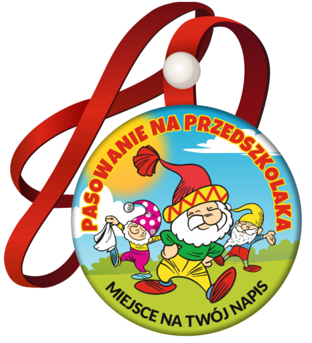 Medal: Pasowanie na Przedszkolaka (Krasnale) + nazwa przedszkola
