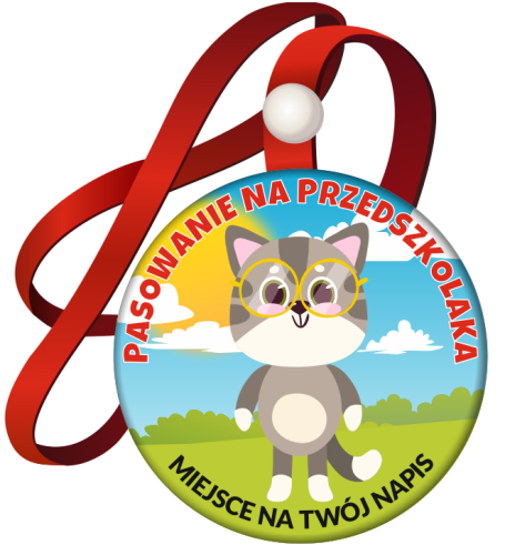Medal: Pasowanie na Przedszkolaka (Kotek) + twój napis