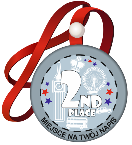 Medal na tasiemce: "Second place 2" + nadruk