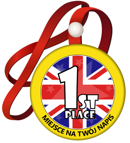 Medal na tasiemce: "First place" + nadruk