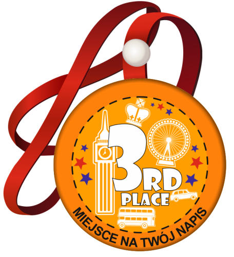 Medal na tasiemce: "Third place 2" + nadruk
