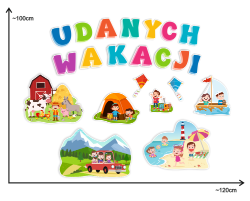 Dekoracja wakacyjna - Udanych Wakacji (jednostronna)