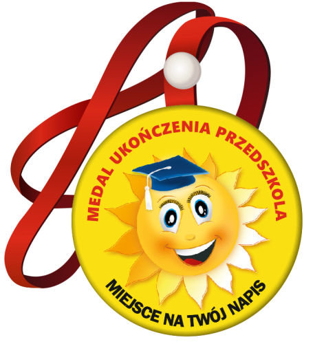 Medal na tasiemce: "Ukończenia przedszkola" (wzór 2) + nadruk