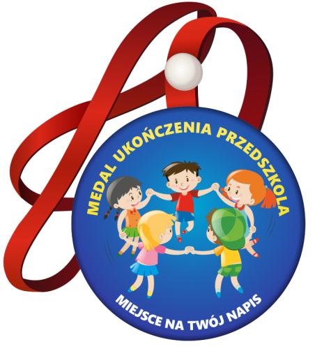 Medal na tasiemce: "Ukończenia przedszkola" (wzór 3) + nadruk