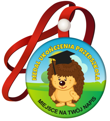Medal na tasiemce: "Ukończenia przedszkola" (wzór 4) + nadruk