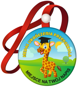 Medal na tasiemce: "Ukończenia przedszkola" (wzór 33) + nadruk 