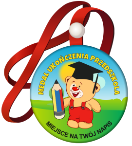 Medal na tasiemce: "Ukończenia przedszkola" (wzór 6) + nadruk