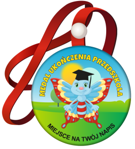 Medal na tasiemce: "Ukończenia przedszkola" (wzór 7) + nadruk 