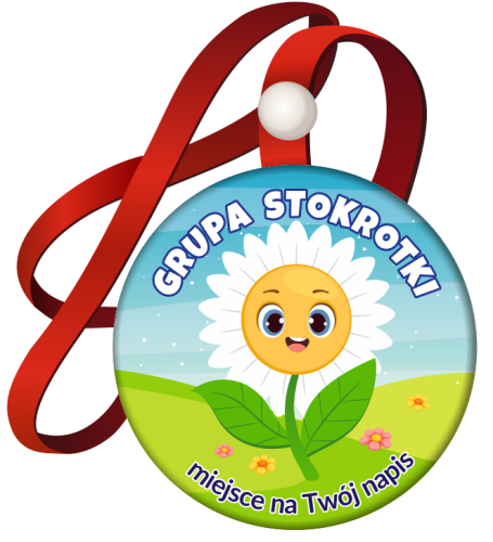 Medal na tasiemce: "Przedszkolaka - GRUPA STOKROTKI" + Twój napis