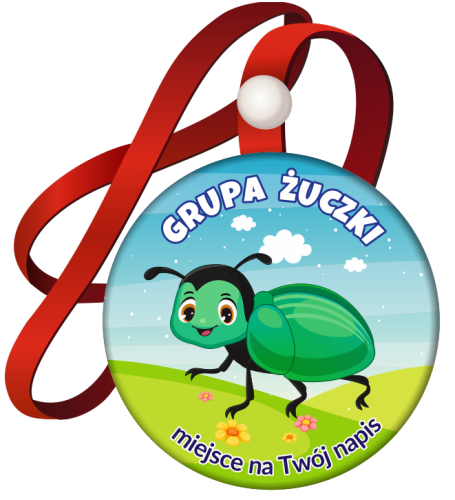 Medal na tasiemce: "Przedszkolaka - GRUPA ŻUCZKI" + Twój napis