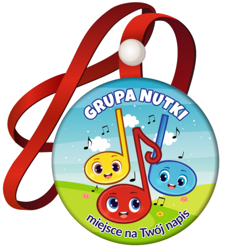Medal na tasiemce: "Przedszkolaka - GRUPA NUTKI" + Twój napis
