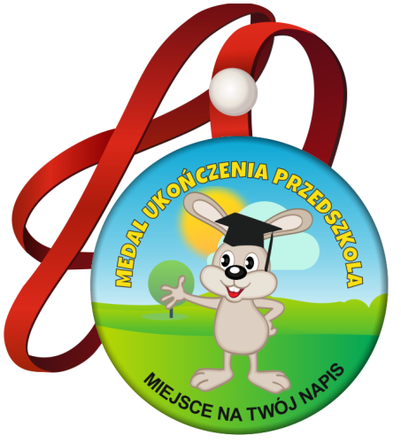Medal na tasiemce: "Ukończenia przedszkola" (wzór 11) + nadruk