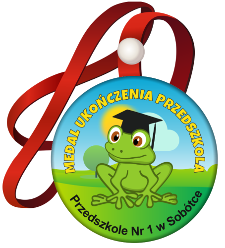 Medal na tasiemce: "Ukończenia przedszkola" (wzór 12) + nadruk
