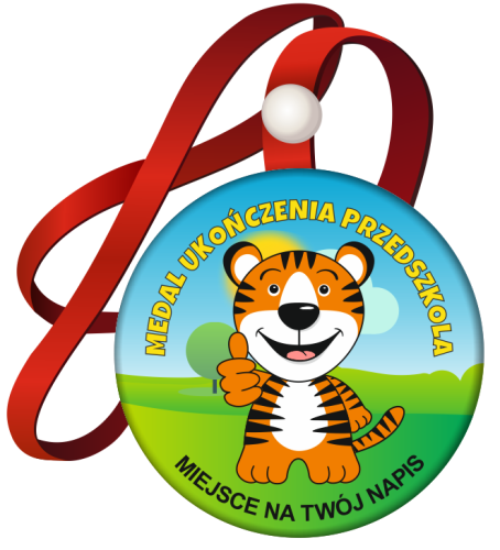 Medal na tasiemce: "Ukończenia przedszkola" (wzór 10) + nadruk