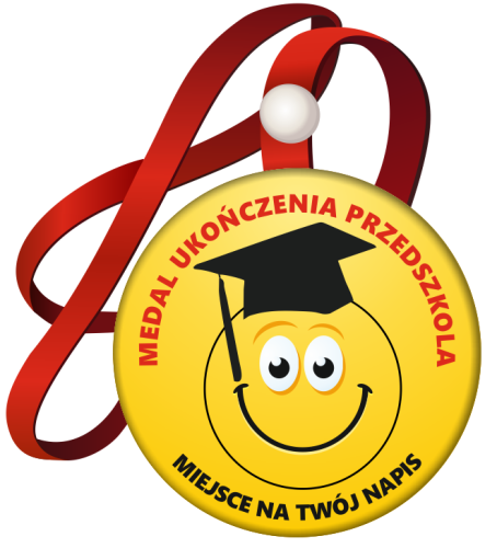 Medal na tasiemce: "Ukończenia przedszkola" (wzór 15) + nadruk