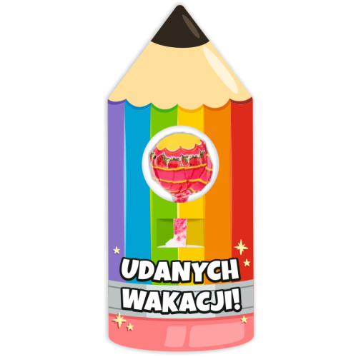 Opakowanie na lizaka - ZAKOŃCZENIE ROKU - Kredka