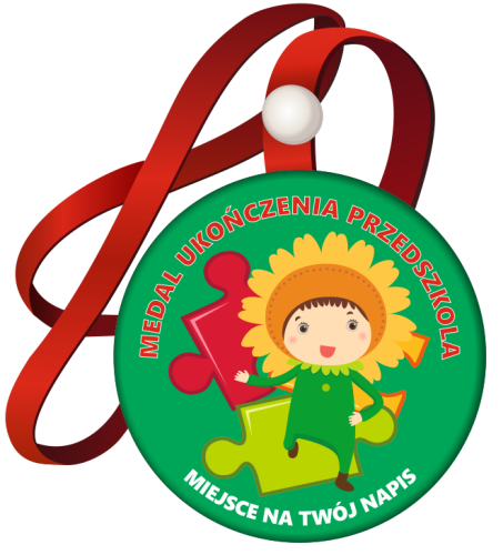 Medal na tasiemce: "Ukończenia przedszkola" (wzór 19) + nadruk