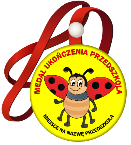 Medal na tasiemce: "Ukończenia przedszkola" (wzór 22) + nadruk
