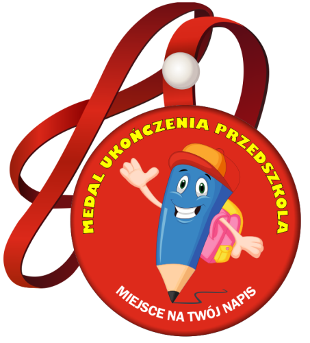 Medal na tasiemce: "Ukończenia przedszkola" (wzór 25) + nadruk