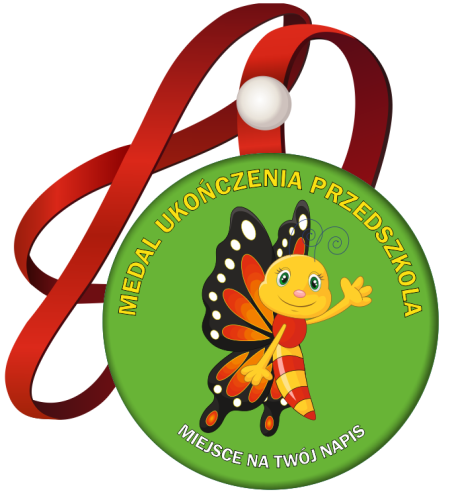 Medal na tasiemce: "Ukończenia przedszkola" (wzór 26) + nadruk