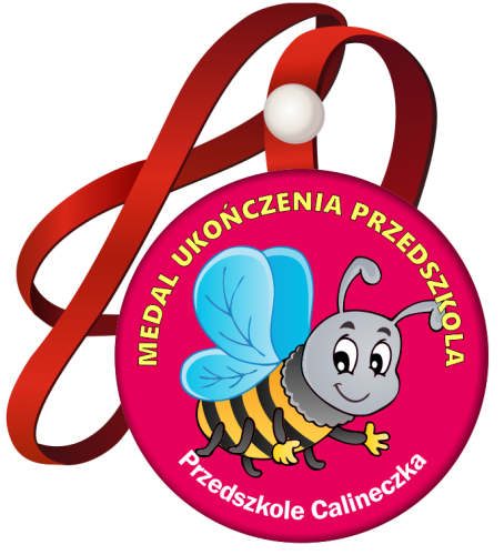 Medal na tasiemce: "Ukończenia przedszkola" (wzór 27) + nadruk