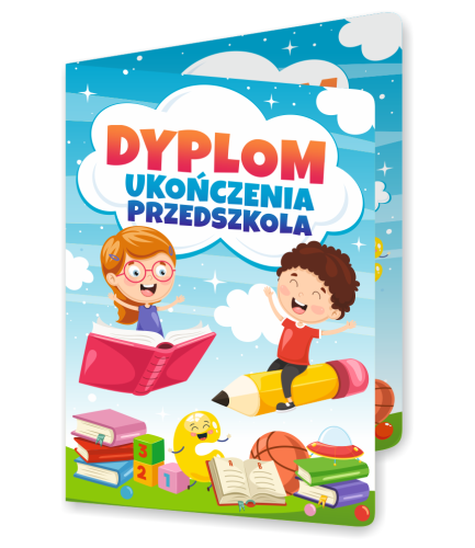 Dyplom: Ukończenia Przedszkola - wzór 3 (składany, format A4+)